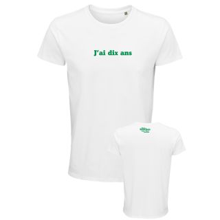 T-shirt BLANC J'ai Dix Ans