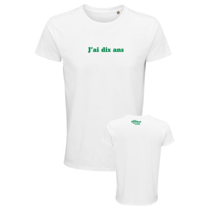 T-shirt BLANC J'ai Dix Ans